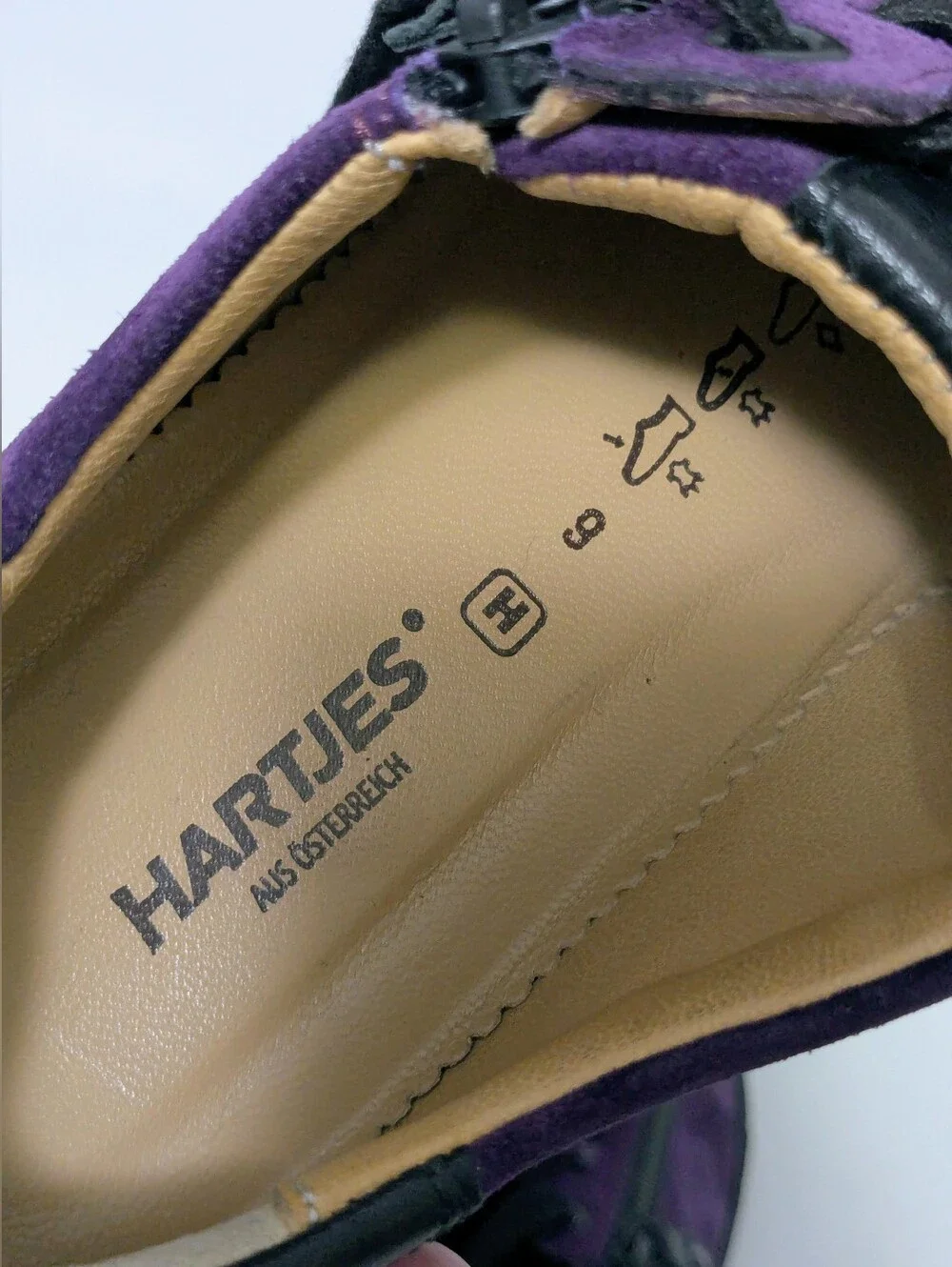 HARTJES Phil Women's Size 9 US LNC Suede Purple Walking Sneakers Comfort Shoes